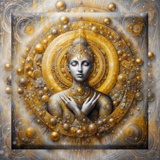 INSPIRAZIONS GREETING CARD The Face of Golden Serenity